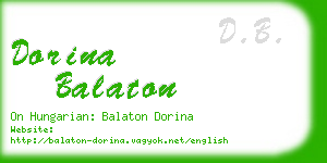 dorina balaton business card